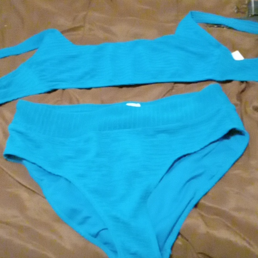 Time and tru dark blue size xl 2 piece women's bathing suit